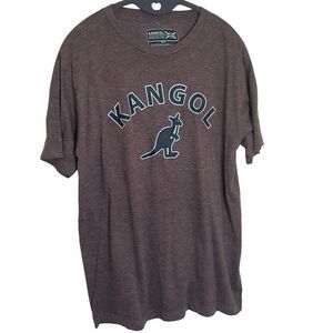 Kangol Mens Size Medium Graphic Tee T Shirt Brown Crewneck Short Sleeve